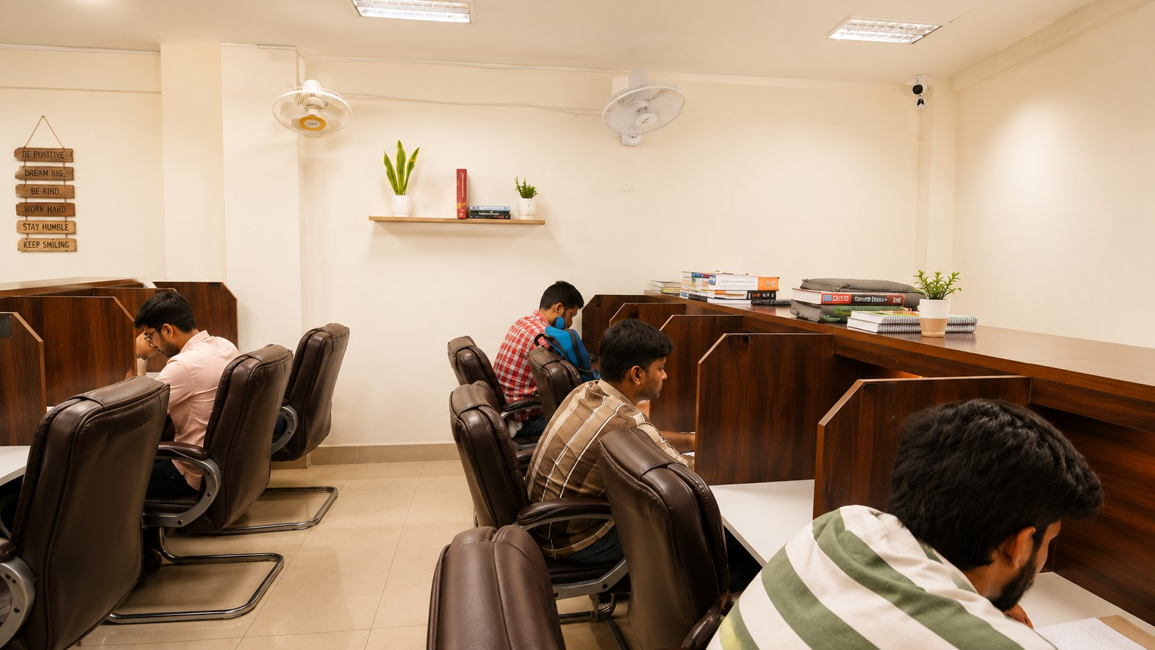 Students studying at STS Library